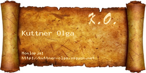 Kuttner Olga névjegykártya